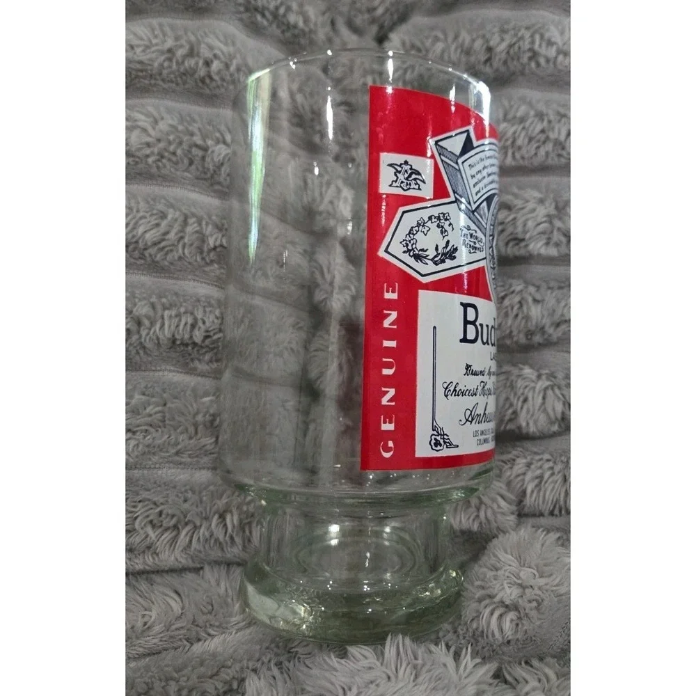 VINTAGE‎ Budweiser Beer Glass. Pristine Condition.  King Of Beers. 7